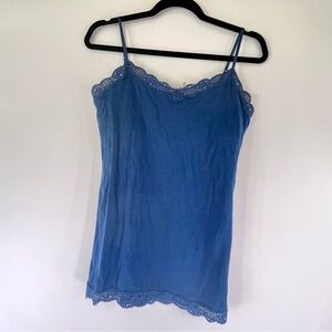 Aeropostale Blue Camisole with Lace Trim